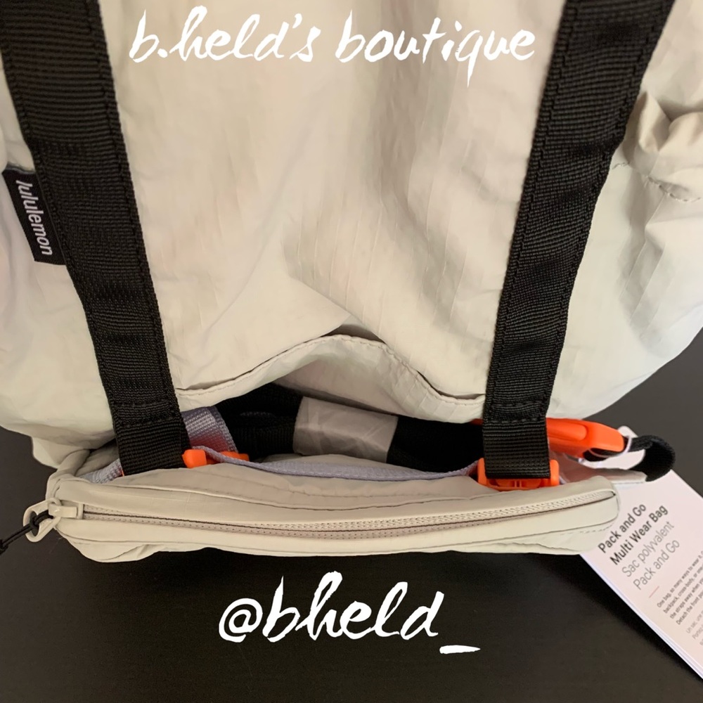 lululemon Pack and Go Multi Wear Bag in Vapor/Black Grey Neutral Brand New NWT - Picture 13 of 16
